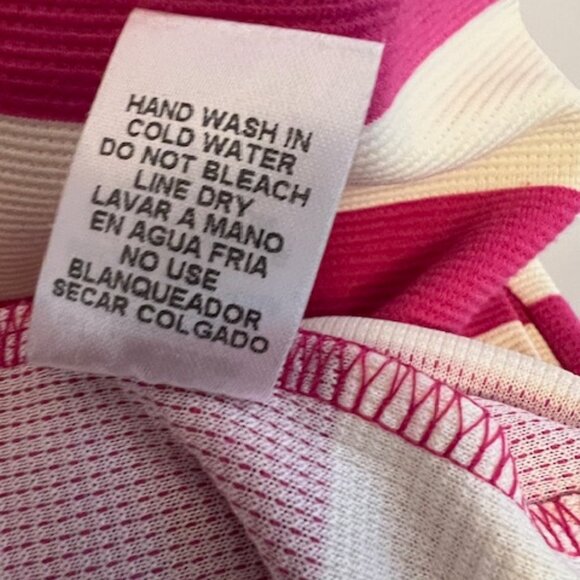 Entro Dress Womens Pink White Stripe Sleeveless Mini Dress Pockets, Large, NEW - Picture 6 of 8